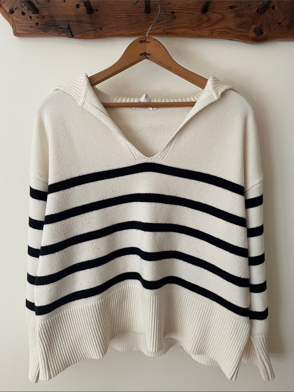 Preppy, Nautical V-neck Sweater, Medium